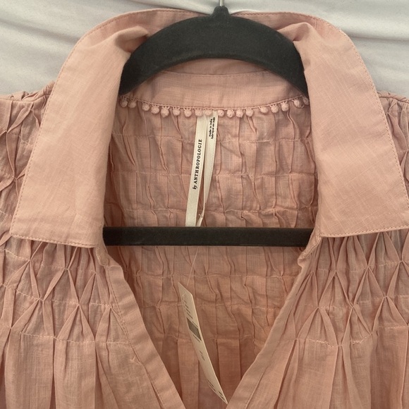 Anthropologie by Anthropologie light pink lace button NWT XS - Picture 2 of 5